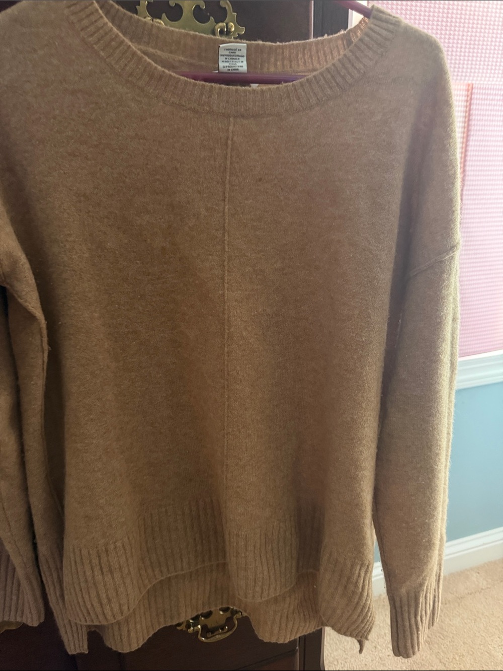 Rachel Zoe Camel cashmere Crewneck Sweater